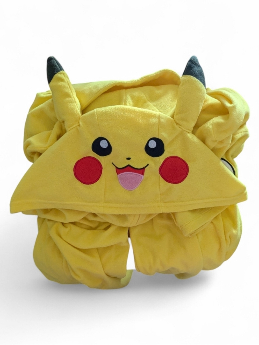 Pikachu Hooded Zip Pajama with Poké Ball Patch XL - Picture 3 of 9